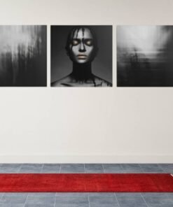 Vrouw Drieluik Canvas Schilderij