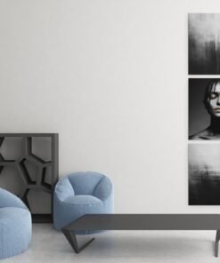 Alternative view of Vrouw Drieluik Canvas Schilderij