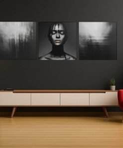 OLIVA 1011 vrouw dreiluik canvas schilderij e