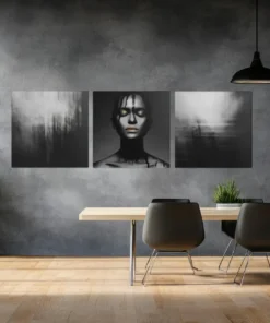 OLIVA 1011 vrouw dreiluik canvas schilderij j