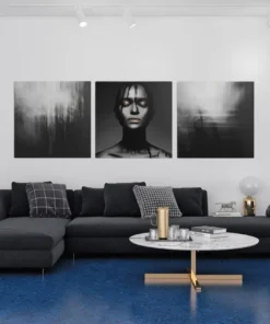 OLIVA 1011 vrouw dreiluik canvas schilderij k