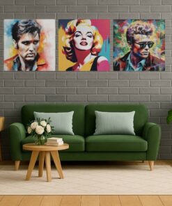 marilyn-elvis-james-dean-drieleuk-schilderij-b