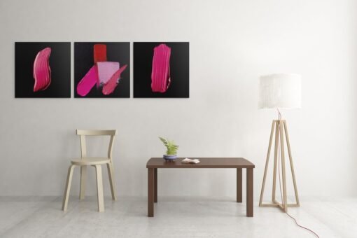 OLIVA 1015 roze drieluik canvas schilderijen