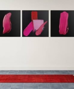 Roze Drieluik Canvas Schilderijen