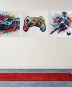 Drieluik Canvas Schilderij Gaming Thema