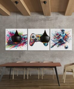 Drieluik Canvas Schilderij Gaming Thema - Afbeelding 3