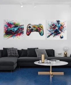 Drieluik Canvas Schilderij Gaming Thema - Afbeelding 7