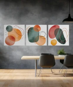 OLIVA 1018 abstract modern drieluik schilderij f
