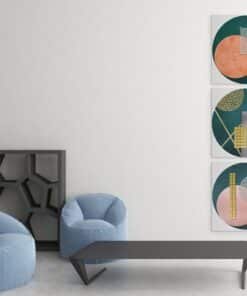 Alternative view of Drieluik Abstract Schilderij