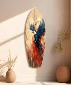 SRF 1000 e amerikaanse adelaar surfboard glasschilderij