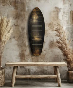 ksrf 1005 c goud surfboard glasschilderij