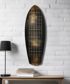 ksrf 1005 d goud surfboard glasschilderij