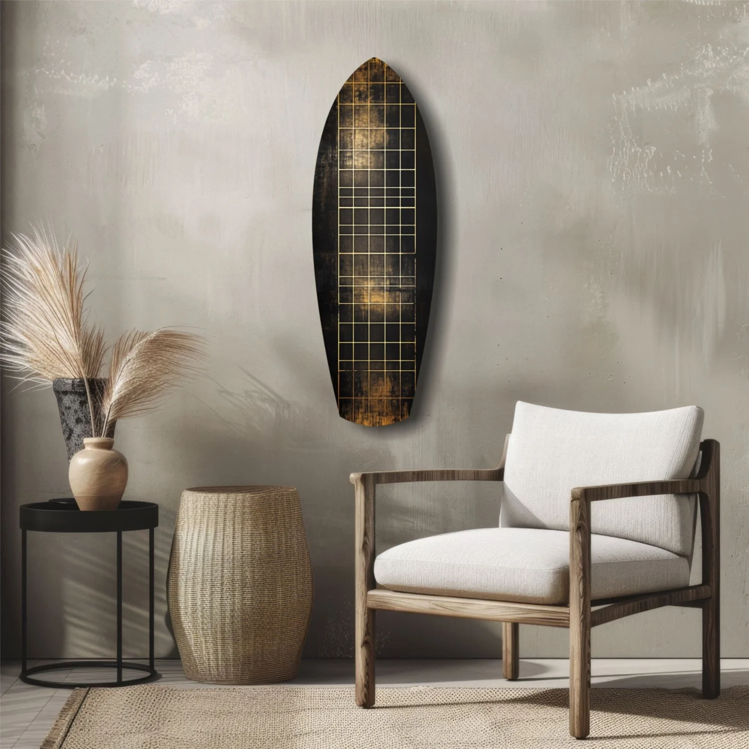 ksrf 1005 e goud surfboard glasschilderij