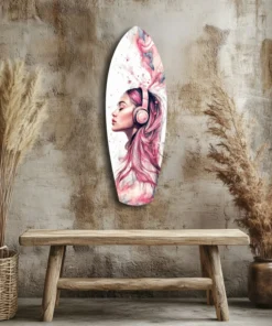 ksrf 1007 c dreamwave beats surfboard glasschilderij
