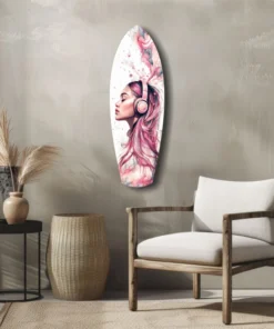 ksrf 1007 e dreamwave beats surfboard glasschilderij