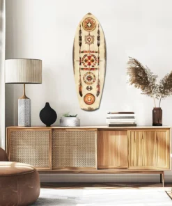 Aztech Patronen Surfboard Glasschilderij - Afbeelding 10