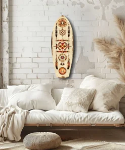 Aztech Patronen Surfboard Glasschilderij - Afbeelding 6