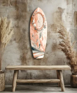 Dromenvanger Surfboard Glasschilderij - Afbeelding 3