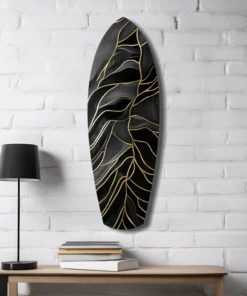 ksrf 1014 d gouden lijnen surfboard glasschilderij