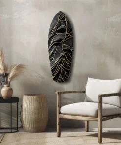 ksrf 1014 e gouden lijnen surfboard glasschilderij