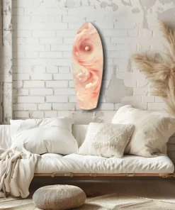 Roze Werveling Surfboard Glasschilderij - Afbeelding 6