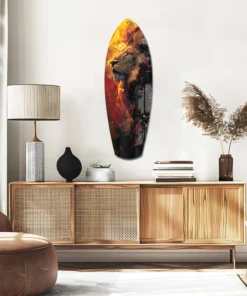 ksrf 2047 a trots van de leeuw surfboard glasschilderij