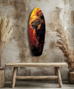 ksrf 2047 c trots van de leeuw surfboard glasschilderij