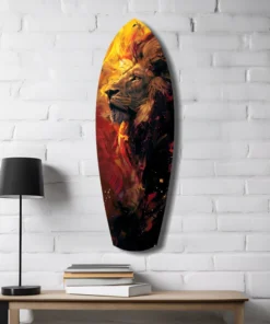 ksrf 2047 d trots van de leeuw surfboard glasschilderij
