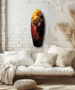 ksrf 2047 f trots van de leeuw surfboard glasschilderij