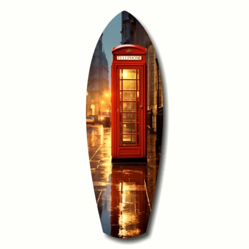 Telefooncel Surfboard Glasschilderij
