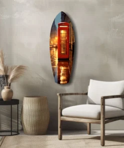 ksrf 2061 e telefooncel surfboard glasschilderij