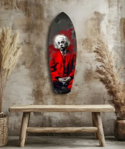 ksrf 2068 c einstein mood surfboard glasschilderij