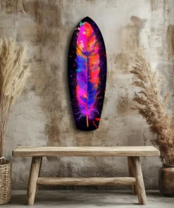 ksrf 2078 c vogelveren surfboard glasschilderij