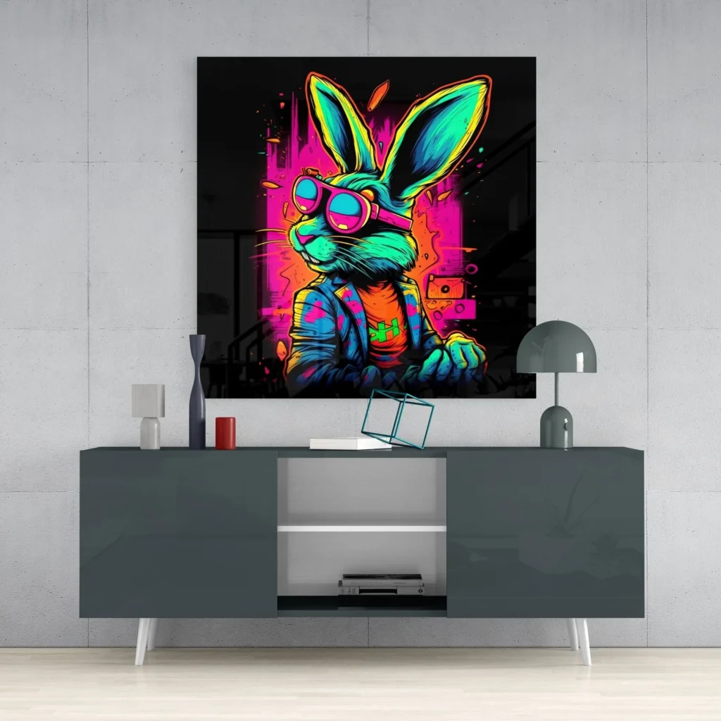 rabbit-glasschilderij