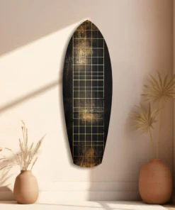 srf 1005 e goud surfboard glasschilderij