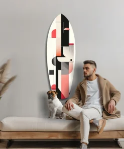 Moderne Golf Surfboard Glasschilderij - Afbeelding 4