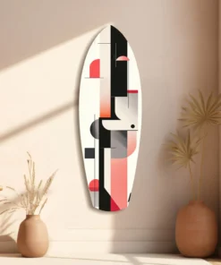 Alternative view of Moderne Golf Surfboard Glasschilderij