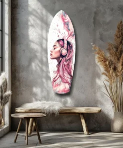 srf 1007 a dreamwave beats surfboard glasschilderij