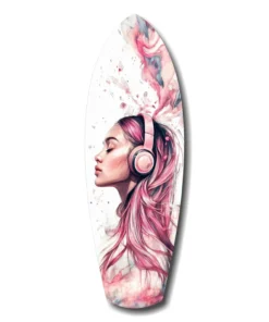 Dreamwave Beats Surfboard Glasschilderij