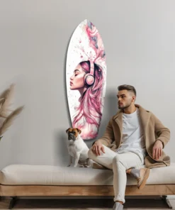 srf 1007 c dreamwave beats surfboard glasschilderij