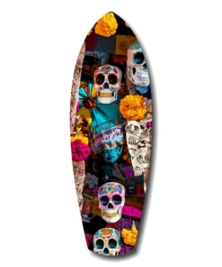 Schedels Surfboard Glasschilderij