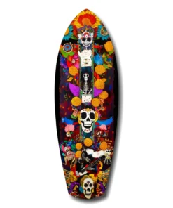 Schedel Surfboard Glasschilderij
