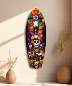 Schedel Surfboard Glasschilderij - Afbeelding 10