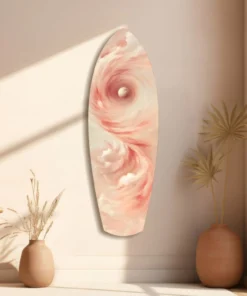 Roze Werveling Surfboard Glasschilderij - Afbeelding 10