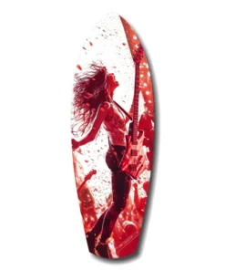 Soul of The Music Surfboard Glasschilderij