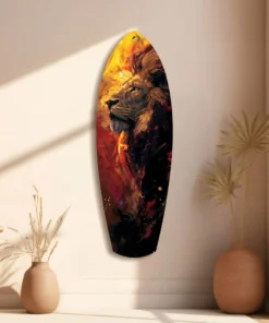 srf 2047 e trots van de leeuw surfboard glasschilderij