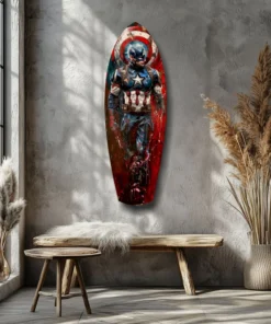 srf 2058 a kapitein surfboard glasschilderij