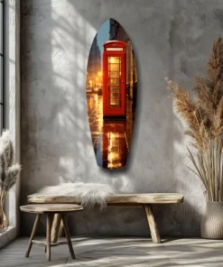 srf 2061 a telefooncel surfboard glasschilderij