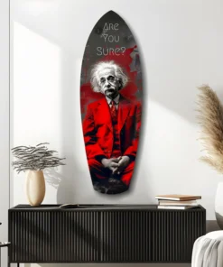 srf 2069 d are you sure surfboard glasschilderij