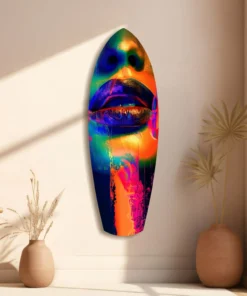 srf 2085 e kleurrijke lippen v6 surfboard glasschilderij